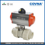 Approved Polypropylene PP Two Way Union Pneumatic Ball Valve