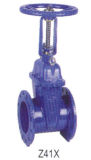 Blue Flanged Resilient Iron Gate Valve Z41X