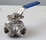 Three-Way Ball Valve with Direct Mounting Pad
