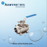 3PC Thread Stainless Steel Ball Valve with ISO 5211 Mounting Pad