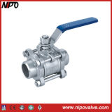 3-PCS Ball Valve with ISO-5211 Direct Mounting Pad