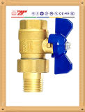 Live- Connecting Copper Ball Valve with Butterfly Handle