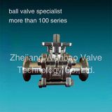 3PC Sanitary Ball Valve with ISO Direct Mount Pad