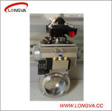 Sanitary Stainless Steel Welding Butterfly Valve with Pneumatic Actuator