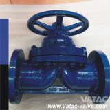 Flange Handwheel Carbon Steel Weir Type Diaphragm Valve