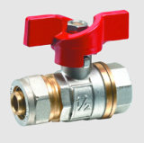 Brass Ball Valve with Butterfly Handle (quick connection)