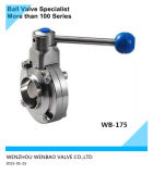 304 Sanitary Welded Butterfly Valve with Hand Lever