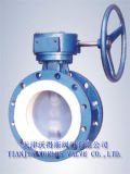 PTFE Coated Double Flange Butterfly Valve with CE (D41X-10/16)