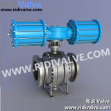 API 6D Pneumatic Operated Metal Seated Trunnion Ball Valve