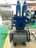3PC RF Flanged Pneumatic Operated Trunnion Mounted Ball Valve