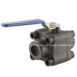 Forged Steel 3 PC Threaded or Sw Ball Valve