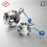 304/316L Sanitary Stainless Steel Threated Butterfly Valve