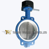 PTFE Liner Stainless Steel Wafer Type Butterfly Valve with Reducer