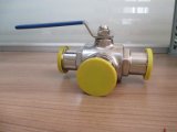 Stainless Steel Sanitary Clamped 3 Way Ball Valve