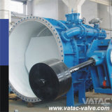 Double Flanged RF/Rtj Connection Hydraulic Counterweight Butterfly Valve