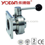 Sanitary Stainless Steel Flanged Butterfly Valve (ISO9001: 2008, CE, TUV Certified)