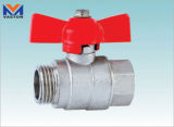 Mini Brass Ball Valve with Butterfly Handle (VT-6203)