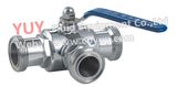 Stainless Steel Three Way Sanitary Ball Valve