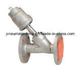 China Pneumatic Angle Seat Valve with Flange