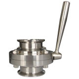 Sanitary Butterfly Valve Clamped with Stainless Steel Handle