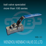 1-PC Reduced Port Ball Valve 1000 Psi with Locking Handle