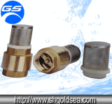 Brass Universal Check Valves With Stainless Steel Filter/Foot Valve (GS-6414)