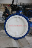 PTFE Coated U Section Flanged Butterfly Valve