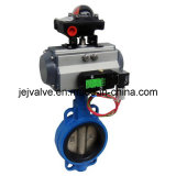 Wafer Pneumatic Butterfly Valve with Solenoid Valve