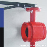 1.6 MPa/Pn16 Dn50~Dn1000 Clamped X Grooved Cast Grey Iron Gg25 Butterfly Valve