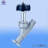 Sanitary Stainless Steel Manual One Welded One Clamped Angle Seat Valve