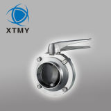 Sanitary Multi-Position Handle Welded Butterfly Valve