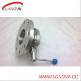 Sanitary Stainless Steel Flanged Welded Butterfly Valve