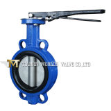 Pn16 Dn125 Wrench Operated Stainless Steel Wafer Butterfly Valve