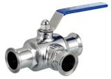 Stainless Steel Sanitary 3-Way Clamped Ball Valve