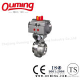 Sanitary Pneumatic Butterfly Valve with Thread End