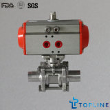 Stainless Steel Sanitary Pneumatic Ball Valve with Weld Ends