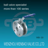 Italy Type CF8m Wafer Ball Valve with ISO Mounting Pad