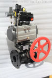 Wcb Flanged End Pneumatic Ball Valve with Accessories with Handwheel