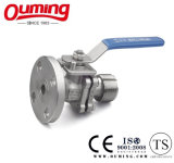 2PCS Flange Ball Valve with Threaded End