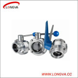 Sanitary Stainless Steel 2PCS Manual Butterfly Valve