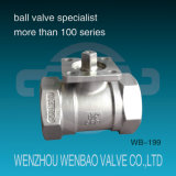 1-Piece Cast Steel Ball Valve with ISO Top Flange