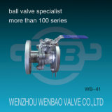 JIS 10k 2PC Stainless Steel Flanged Floating Ball Valve