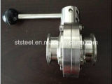 Stainless Steel Sanitary Pipe Clamped Butterfly Valve