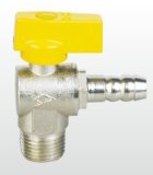 Brass Angle Gas Valve with Male Thread and Liner