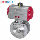 Wafer Flanged End 316 Material 150lbs Pneumatic Ball Valve