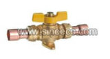 Brass Equal Gas Ball Valve with Butterfly Handle