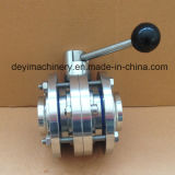 Stainless Steel Sanitary Three-Piece Butterfly Valve (DY-V015)
