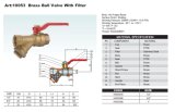 Brass Ball Valve With Filter (ISO900, SGS, CE)