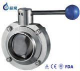 Sanitary Stainless Steel Pull Handle Welded Butterfly Valve
