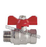 Reduced Male Forged Brass Ball Valve with Butterfly Handle